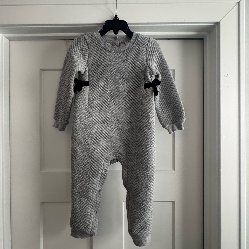 Habitual Gray Quilted Kids Footie